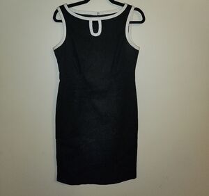 Talbots Petites Black and White Mini Dress